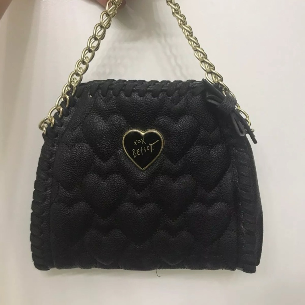 Betsey Johnson mini quilted chain handbag